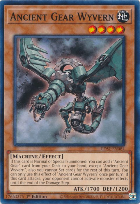1st Edition, Common, Earth, Effect Monster, Legendary Duelists: Season 1, Machine Ancient Gear Wyvern [LDS1-EN084] Common - Trading Card World