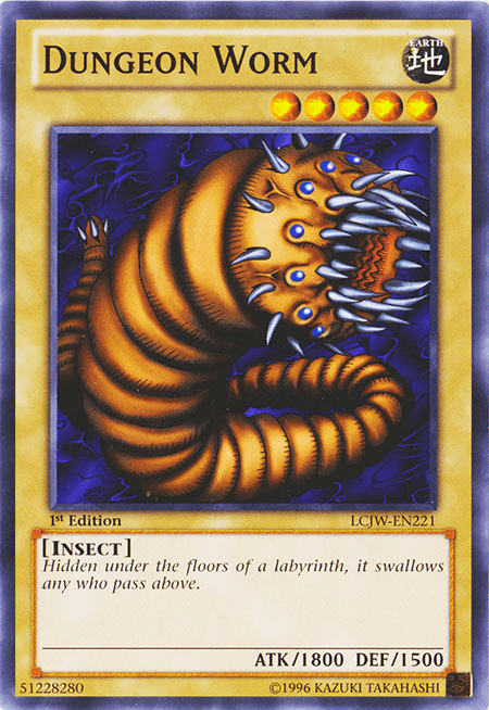 1st Edition, Common, Earth, Insect, Legendary Collection 4: Joey's World, Normal Monster Dungeon Worm [LCJW-EN221] Common - Trading Card World