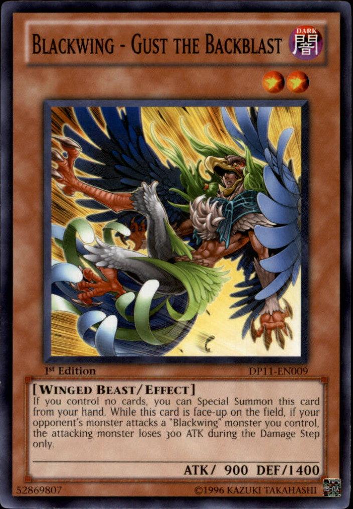 1st Edition, Common, Dark, Duelist Pack 11: Crow, Effect Monster, Winged Beast Blackwing - Gust the Backblast [DP11-EN009] Common - Trading Card World
