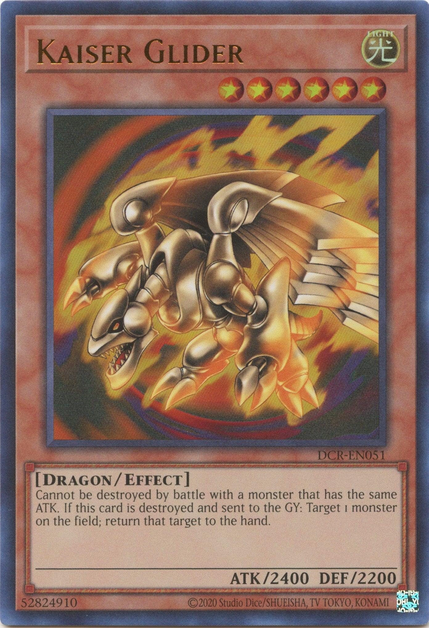 Dark Crisis (25th Anniversary Edition), Dragon, Effect Monster, Light, Ultra Rare, Unlimited Kaiser Glider (25th Anniversary) [DCR-EN051] Ultra Rare - Trading Card World