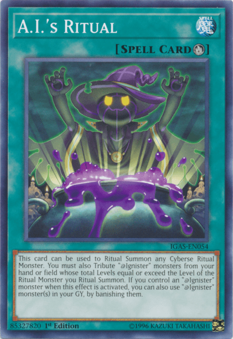 1st Edition, Common, Ignition Assault, Ritual Spell, Spell, Unlimited A.I.'s Ritual [IGAS-EN054] Common - Trading Card World