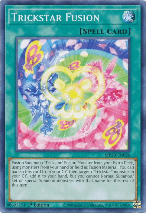 1st Edition, 2020 Tin of Lost Memories, Common, Normal Spell, Spell Trickstar Fusion [MP20-EN026] Common - Trading Card World