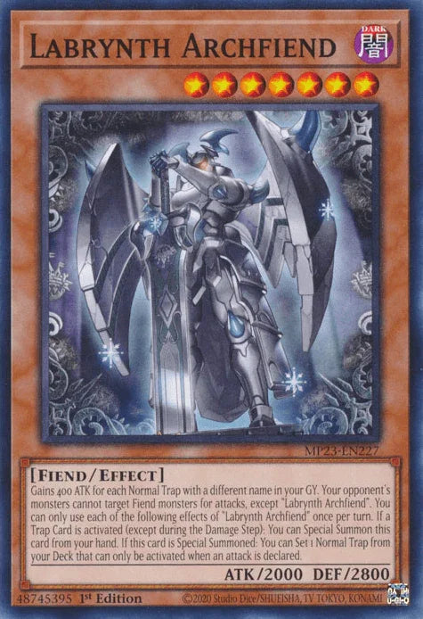 1st Edition, Common, Dark, Dueling Heroes Collectors Tin - Mega Pack (25th Anniversary Edition), Effect Monster, Fiend Labrynth Archfiend [MP23-EN227] Common - Trading Card World