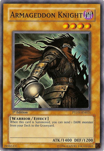 1st Edition, Dark, Effect Monster, Phantom Darkness, Super Rare, Unlimited, Warrior Armageddon Knight [PTDN-EN021] Super Rare - Trading Card World