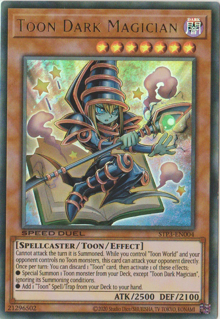 Dark, Speed Duel: Tournament Pack 3, Spellcaster, Toon/Effect Monster, Ultra Rare, Unlimited Toon Dark Magician [STP3-EN004] Ultra Rare - Trading Card World