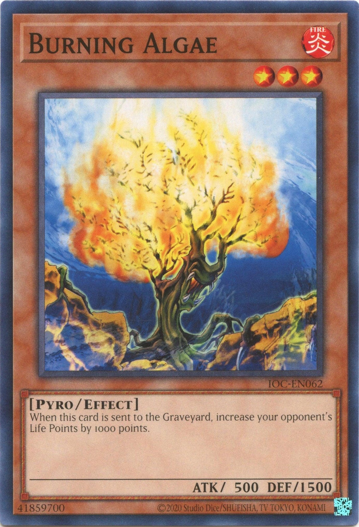 Common, Effect Monster, Fire, Invasion of Chaos (25th Anniversary Edition), Pyro, Unlimited Burning Algae (25th Anniversary) [IOC-EN062] Common - Trading Card World