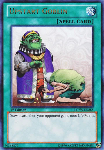 1st Edition, Legendary Collection 3: Yugi's World, Normal Spell, Spell, Ultra Rare, Unlimited Upstart Goblin [LCYW-EN265] Ultra Rare - Trading Card World