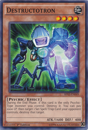 1st Edition, Battle Pack 3: Monster League, Common, Earth, Effect Monster, Psychic Destructotron [BP03-EN049] Common - Trading Card World