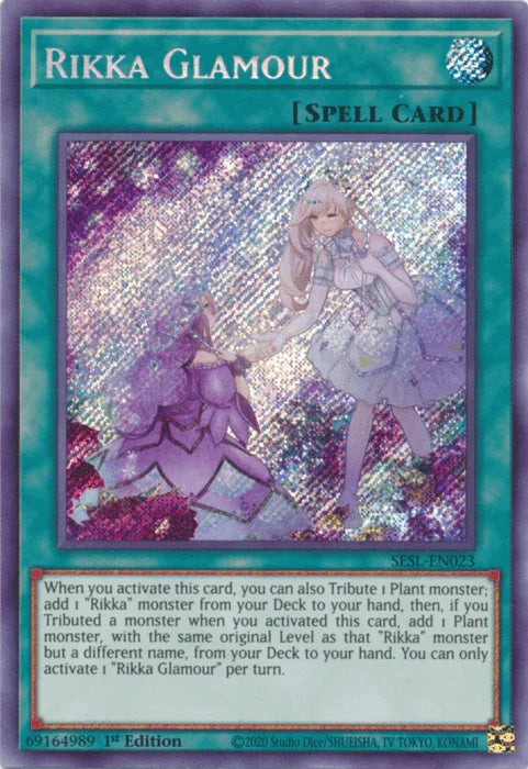 1st Edition, Normal Spell, Secret Rare, Secret Slayers, Spell Rikka Glamour [SESL-EN023] Secret Rare - Trading Card World