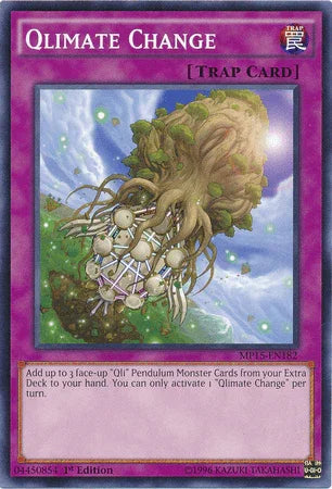 1st Edition, 2015 Mega-Tins Mega Pack, Common, Normal Trap, Trap Qlimate Change [MP15-EN182] Common - Trading Card World