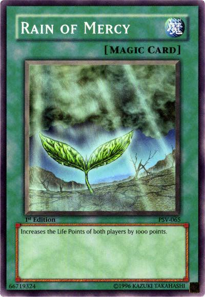 1st Edition, Common, Normal Spell, Pharaoh's Servant, Spell, Unlimited Rain of Mercy [PSV-065] Common - Trading Card World