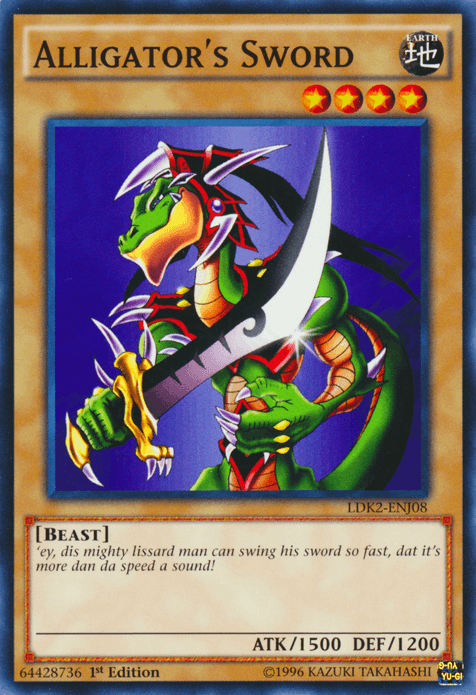 1st Edition, Beast, Common, Earth, Legendary Decks II, Normal Monster, Unlimited Alligator's Sword [LDK2-ENJ08] Common - Trading Card World