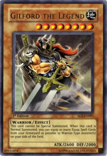 1st Edition, Earth, Effect Monster, Structure Deck: Warrior's Triumph, Ultra Rare, Warrior Gilford the Legend [SD5-EN001] Ultra Rare - Trading Card World