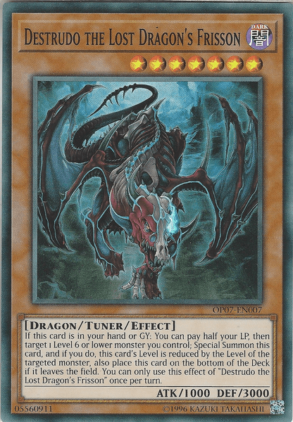 Dark, Dragon, OTS Tournament Pack 7, Super Rare, Tuner/Effect Monster, Unlimited Destrudo the Lost Dragon's Frisson [OP07-EN007] Super Rare - Trading Card World