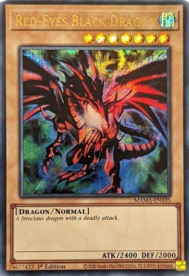 1st Edition, Dark, Dragon, Magnificent Mavens, Normal Monster, Ultra Pharaoh's Rare Red-Eyes Black Dragon [MAMA-EN105] Ultra Pharaoh's Rare - Trading Card World