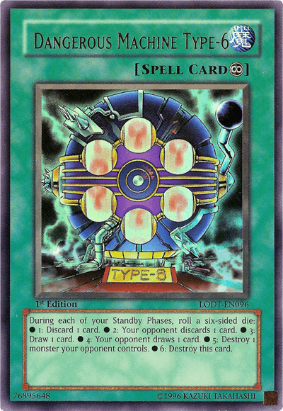 1st Edition, Continuous Spell, Light of Destruction, Spell, Ultra Rare, Unlimited Dangerous Machine Type-6 [LODT-EN096] Ultra Rare - Trading Card World