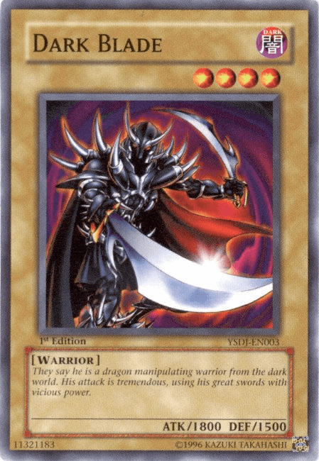 1st Edition, Common, Dark, Normal Monster, Starter Deck: Jaden Yuki, Unlimited, Warrior Dark Blade [YSDJ-EN003] Common - Trading Card World