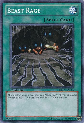 1st Edition, Common, Duelist Revolution, Normal Spell, Spell, Unlimited Beast Rage [DREV-EN056] Common - Trading Card World