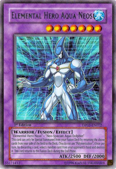 1st Edition, Duelist Pack 3: Jaden Yuki 2, Fusion/Effect Monster, Rare, Unlimited, Warrior, Water Elemental Hero Aqua Neos [DP03-EN012] Rare - Trading Card World