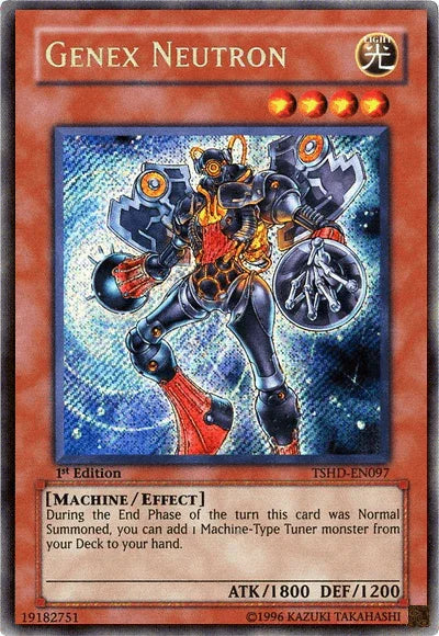 1st Edition, Effect Monster, Light, Machine, Secret Rare, The Shining Darkness, Unlimited Genex Neutron [TSHD-EN097] Secret Rare - Trading Card World