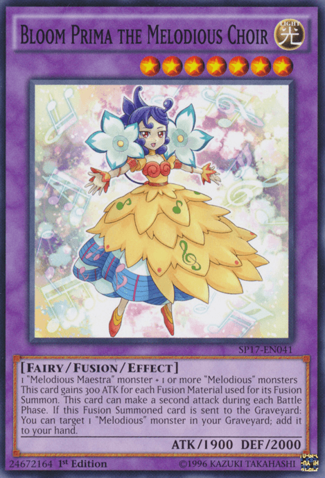 1st Edition, Fairy, Fusion/Effect Monster, Light, Star Pack - Battle Royal, Starfoil Rare Bloom Prima the Melodious Choir [SP17-EN041] Starfoil Rare - Trading Card World
