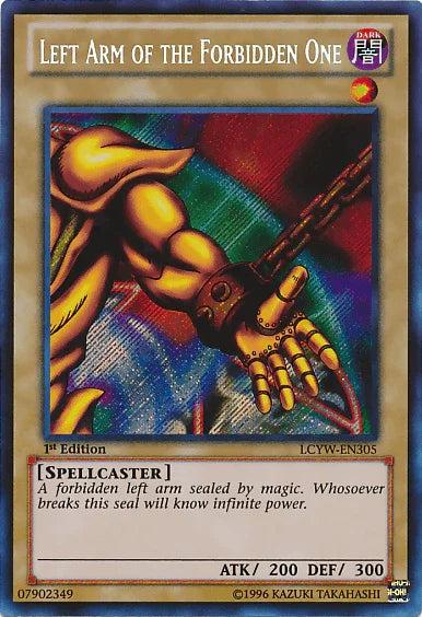 1st Edition, Dark, Legendary Collection 3: Yugi's World, Normal Monster, Secret Rare, Spellcaster, Unlimited Left Arm of the Forbidden One [LCYW-EN305] Secret Rare - Trading Card World