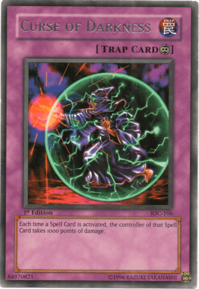 1st Edition, Continuous Trap, Invasion of Chaos, Rare, Trap, Unlimited Curse of Darkness [IOC-106] Rare - Trading Card World