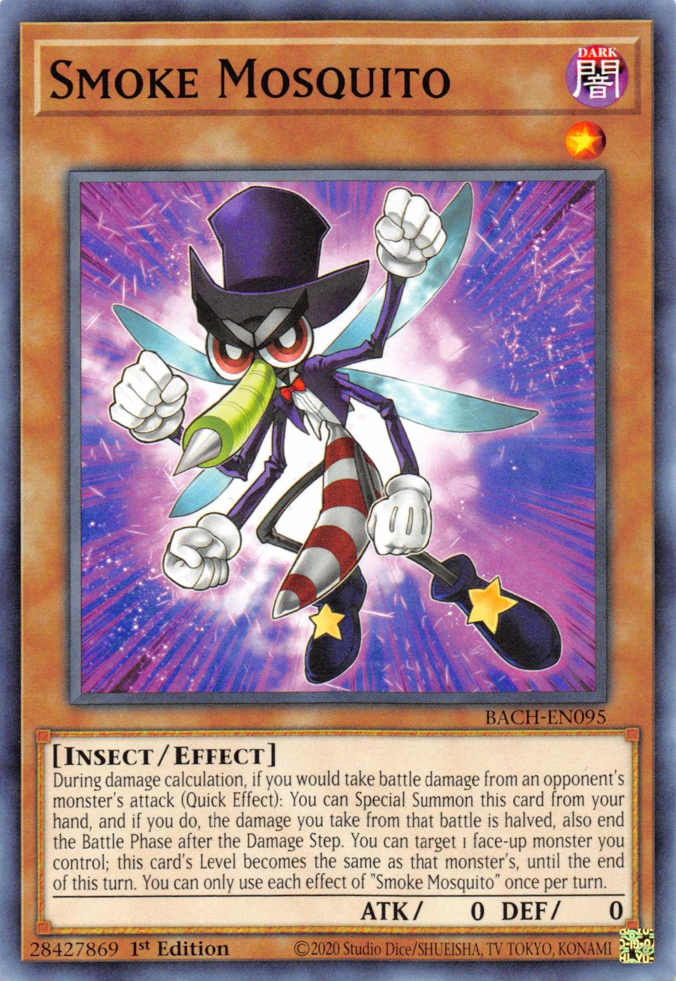 1st Edition, Battle of Chaos, Common, Dark, Effect Monster, Insect Smoke Mosquito [BACH-EN095] Common - Trading Card World