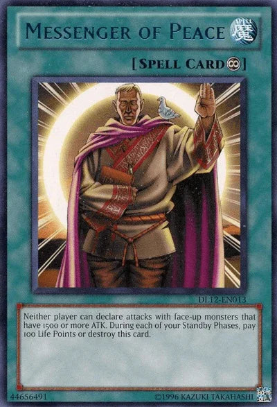 Continuous Spell, Duelist League Promo, Rare, Spell, Unlimited Messenger of Peace (Blue) [DL12-EN013] Rare - Trading Card World