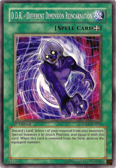 1st Edition, Common, Equip Spell, Spell, Structure Deck: The Dark Emperor, Unlimited D.D.R. - Different Dimension Reincarnation [SDDE-EN018] Common - Trading Card World