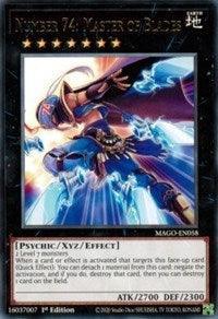 1st Edition, Earth, Maximum Gold, Psychic, Rare, Xyz/Effect Monster Number 74: Master of Blades [MAGO-EN058] Rare - Trading Card World