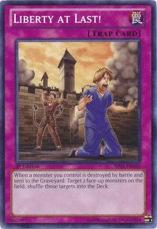 1st Edition, Battle Pack: Epic Dawn, Common, Normal Trap, Trap, Unlimited Liberty at Last! [BP01-EN110] Common - Trading Card World