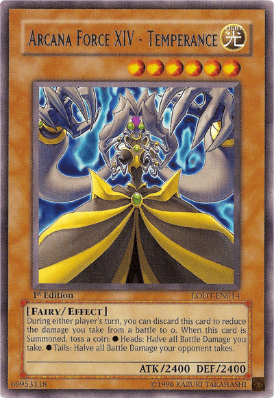 1st Edition, Effect Monster, Fairy, Light, Light of Destruction, Rare, Unlimited Arcana Force XIV - Temperance [LODT-EN014] Rare - Trading Card World