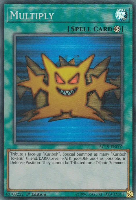 1st Edition, Advent Calendar 2019, Quick Play Spell, Spell, Super Rare Multiply [AC19-EN002] Super Rare - Trading Card World