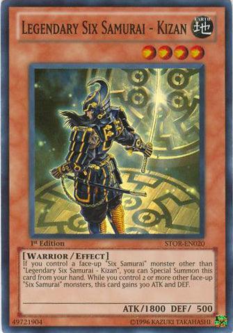 1st Edition, Earth, Effect Monster, Storm of Ragnarok, Super Rare, Unlimited, Warrior Legendary Six Samurai - Kizan [STOR-EN020] Super Rare - Trading Card World