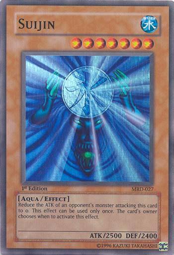 1st Edition, Aqua, Effect Monster, Metal Raiders, Super Rare, Unlimited, Water Suijin [MRD-027] Super Rare - Trading Card World