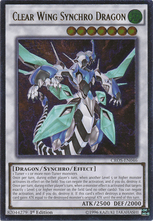 1st Edition, Crossed Souls, Dragon, Synchro/Effect Monster, Ultimate Rare, Unlimited, Wind Clear Wing Synchro Dragon (UTR) [CROS-EN046] Ultimate Rare - Trading Card World