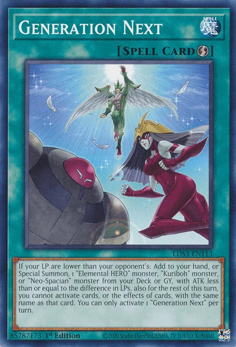 1st Edition, Common, Legendary Duelists: Season 3, Quick-Play Spell, Spell Generation Next [LDS3-EN113] Common - Trading Card World