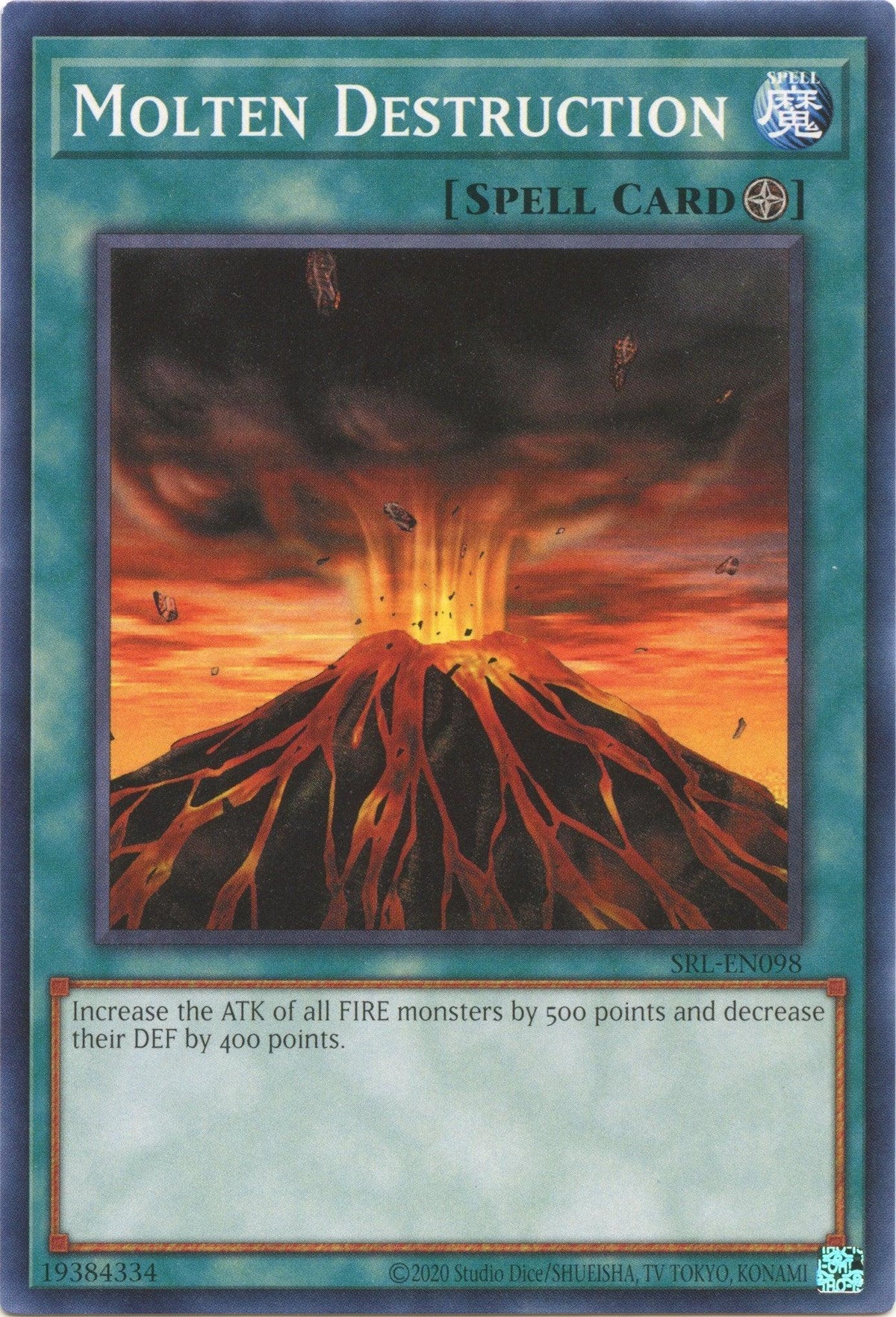 Common, Normal Spell, Spell, Spell Ruler (25th Anniversary Edition), Unlimited Molten Destruction (25th Anniversary) [SRL-EN098] Common - Trading Card World