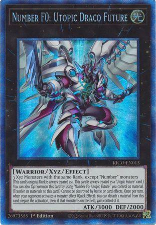 1st Edition, Collector's Rare, King's Court, Light, Warrior, Xyz/Effect monster Number F0: Utopic Draco Future (Collector's Rare) [KICO-EN013] Collector's Rare - Trading Card World
