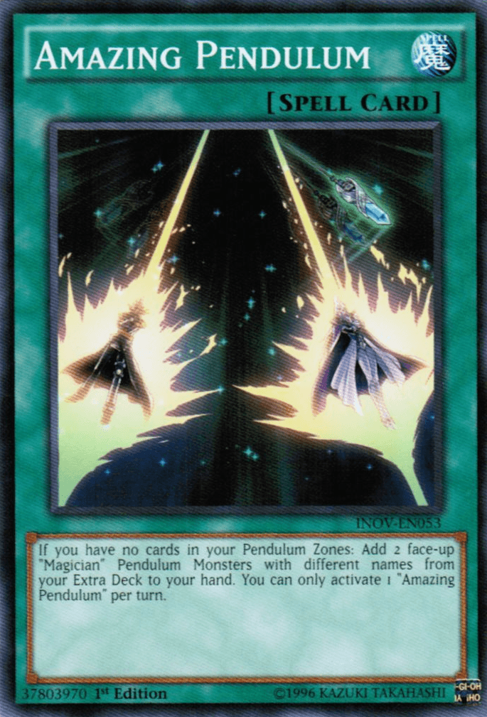 1st Edition, Common, Invasion: Vengeance, Normal Spell, Spell, Unlimited Amazing Pendulum [INOV-EN053] Common - Trading Card World