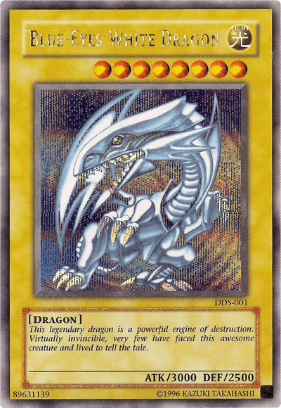 Dragon, Light, Limited, Normal Monster, Secret Rare, Video Game Promotional Cards Blue-Eyes White Dragon (Dark Duel Stories) [DDS-001] Secret Rare - Trading Card World