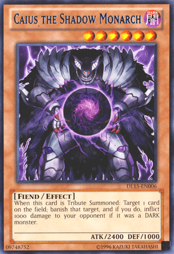 Dark, Duelist League Promo, Effect Monster, Fiend, Rare, Unlimited Caius the Shadow Monarch (Blue) [DL15-EN006] Rare - Trading Card World