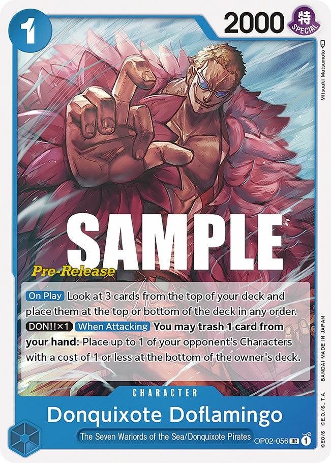 Character, Donquixote Pirates, Paramount War, Paramount War Pre-Release Cards, The Seven Warlords of the Sea, Uncommon Donquixote Doflamingo [Paramount War Pre-Release Cards] - Trading Card World