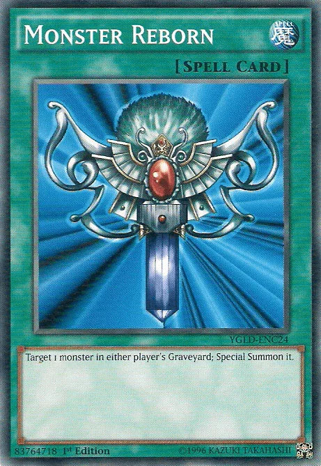 1st Edition, Common, King of Games: Yugi's Legendary Decks, Normal Spell, Spell, Unlimited Monster Reborn [YGLD-ENC24] Common - Trading Card World