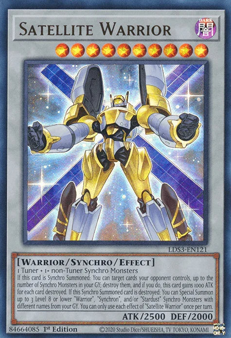 1st Edition, Dark, Legendary Duelists: Season 3, Synchro/Effect Monster, Ultra Rare, Warrior Satellite Warrior [LDS3-EN121] Ultra Rare - Trading Card World