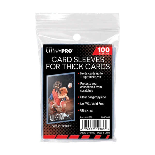 Card Sleeves, Ultra Pro Ultra Pro Card Sleeves for Thick Cards (100ct) - Trading Card World