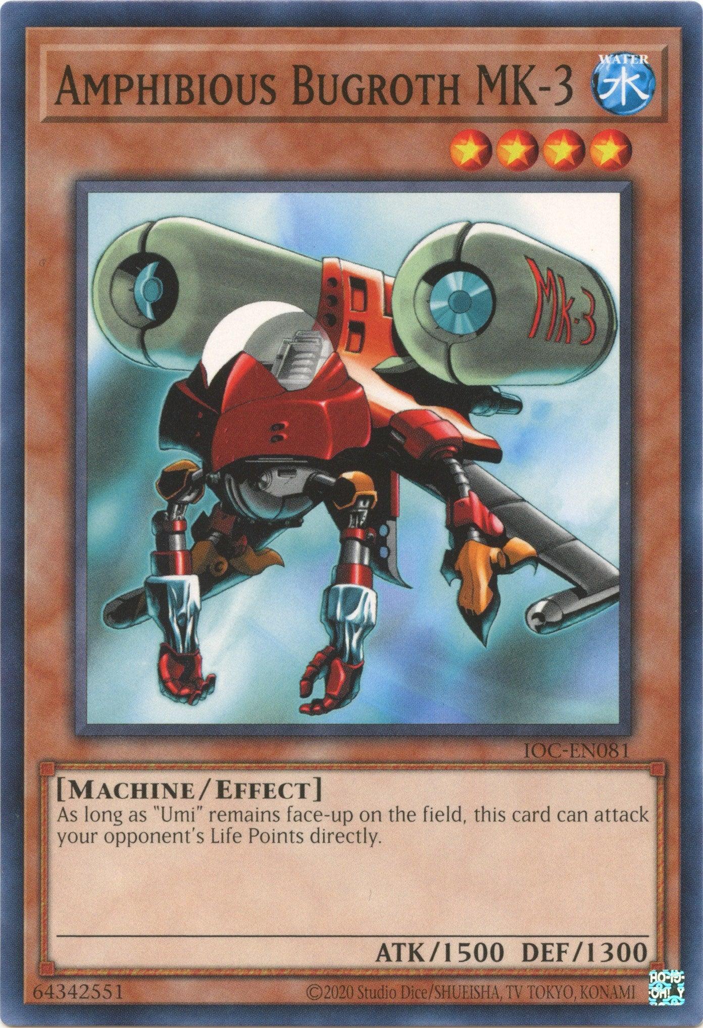 Common, Effect Monster, Invasion of Chaos (25th Anniversary Edition), Machine, Unlimited, Water Amphibious Bugroth Mk-3 (25th Anniversary) [IOC-EN081] Common - Trading Card World