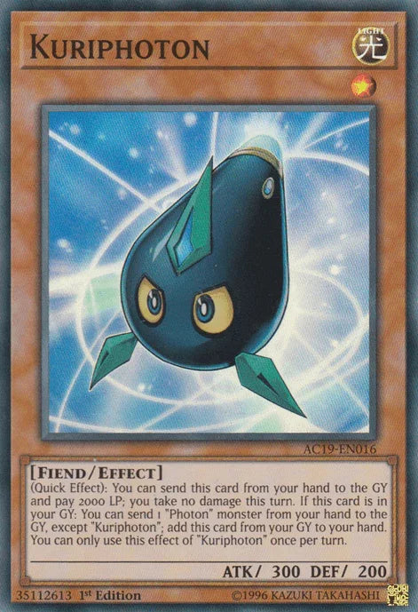 1st Edition, Advent Calendar 2019, Effect Monster, Fiend, Light, Super Rare Kuriphoton [AC19-EN016] Super Rare - Trading Card World
