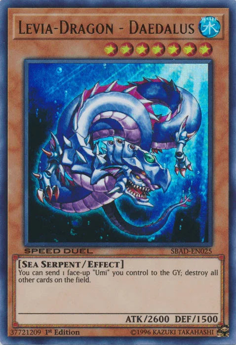 1st Edition, Effect Monster, Sea Serpent, Speed Duel: Attack from the Deep, Ultra Rare, Water Levia-Dragon - Daedalus [SBAD-EN025] Ultra Rare - Trading Card World